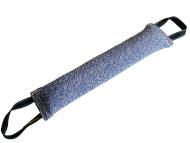 Dog bite tag ( dog bite tug ) made of french linen with two handles