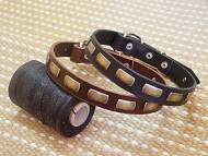 dog collar,handcrafted. Leather Dog Collar For Large Breeds With Plates