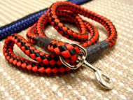 Cord nylon dog leash with super strong solid Nickel plated snap hook for large dogs