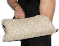 Puppy sleeve made of strong yet safe for your dog or puppy jute material. Good for both - left and right arm