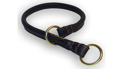 Silent leather training choke collar - product code : c95