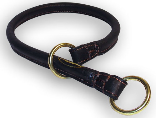 Silent leather training choke collar - product code : c95