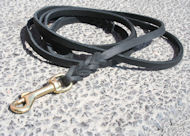 Leather dog leash