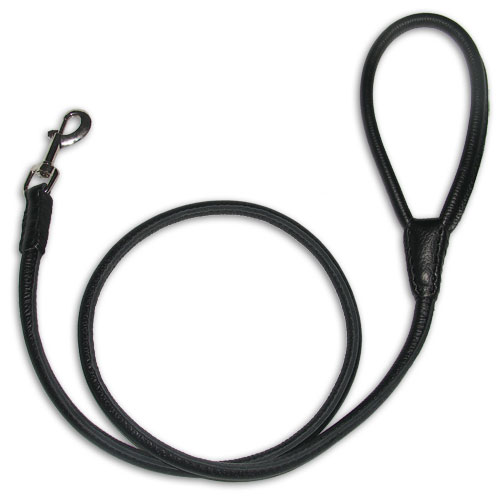 Leather dog leash