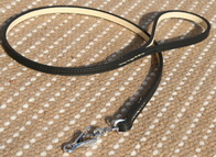 Handcrafted leather dog leash width 1/2 inch with solid brass snap hook hand stitched
