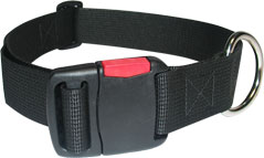 ALL WEATHER ADJUSTABLE Nylon Dog Collar with QUICK RELEASE BUCKLE