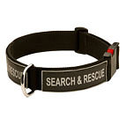 Strong All Weather Nylon Dog Collar with Patches and Quick Release Buckle - C48