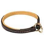 Strong leather choke collar for quality control over your pet Strong leather choke collar for quality control over your pet