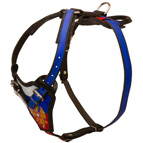 Russian Patriotic Leather Dog Harness for Walking and Hard Training Russian Patriotic Leather Dog Harness for Walking and Hard Training