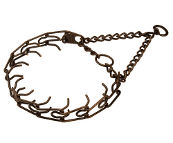 Dog Prong Collar Steel -Antique Copper Plated - 50115 (3.0 mm) (Made in Germany)