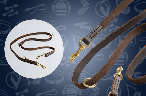 Leather dog leash