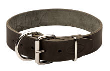 Leather dog collar - c2- 1.5 inch (3.8cm) width