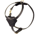 Tracking / Walking dog harness for puppies and small breeds made of leather -H2