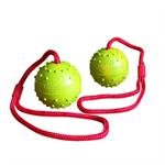 2 1/3 inches Dog training BALL on string made of High Quality Solid rubber - TT1