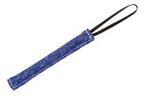 Great Synthetic "French Linen" puppy bite tug - 1 3/4 inch x 12 inch (4cm x 30cm) with handle - TE33