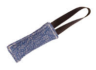 Great Synthetic "French Linen" bite tug - 2 1/3 inch x 8 inch (6cm x 20 cm) with handle - TE34-handle