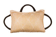 Dog bite pad made of jute with 3 handles - TE7