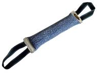 Dog bite tag ( dog bite tug ) ( puppy tug ) made of french linen - 12 inch long - TEFL3-2-handles
