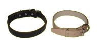Leather dog collar - c4 (1 1/5 inch, 3cm width)