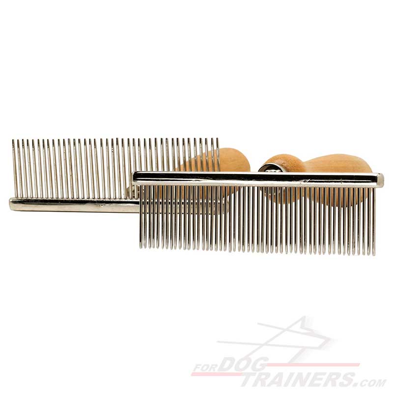 Hair Designer Dog Comb with Wooden Handle [KA151073 Metal brush with