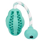 Play tug game and fight bad breath fun melon shape toy on string (4 inches) - TE32946