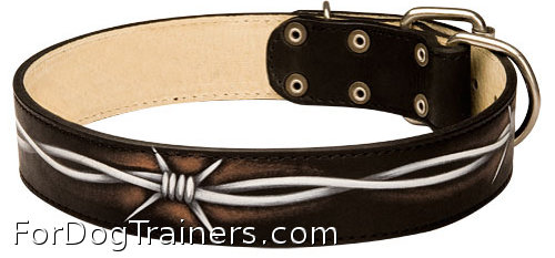 Handpainted dog collar