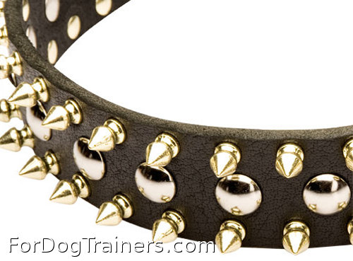 Super dog collar made of leather