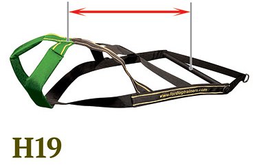 Sizing Diagram for Dog Pulling Harness - H19