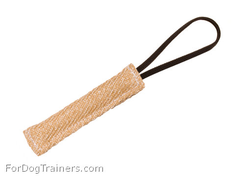 Puppy bite tug made of Jute