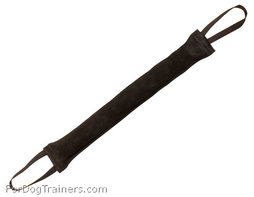 Long Dog Bite Tag made of Leather