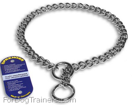 metal choke dog collar made in Germany