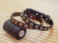 Gorgeous Wide Leather Dog Collar - Fashion Exclusive Design - Special25dotedcircles