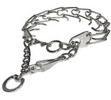 Dog prong collar with swivel and small quick release snap hook - 50136 02 (2.25mm) ( Made in Germany )