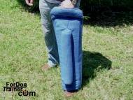 Dog protection leg sleeve with bite bar