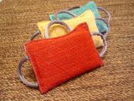 Dog bite pad made of French linen with 3 handles