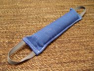 Dog bite tag ( dog bite tug ) made of french linen with two handles
