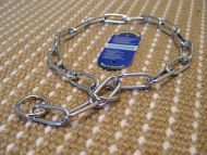 FUR SAVER DOG COLLAR MADE OF CHROME PLATED STAINLESS STEEL