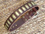Handcrafted Leather Dog Collar For Large Breeds With Plates