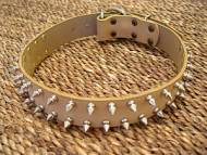 Handcrafted Leather Spiked Dog Collar For Large Breeds