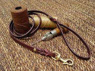 Leather dog leash