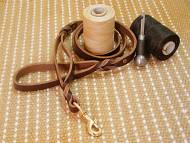 Leather dog leash