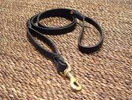 Leather dog leash