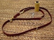 Leather police dog leash for training