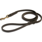 Leather dog leash