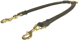 Walk both your dogs with this hand made stitched leather coupler leash