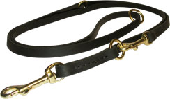 Leather dog leash for training, walking, tracking - Get it All In One Single Leash !!!