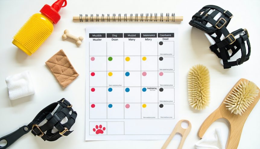 dog muzzle maintenance schedule