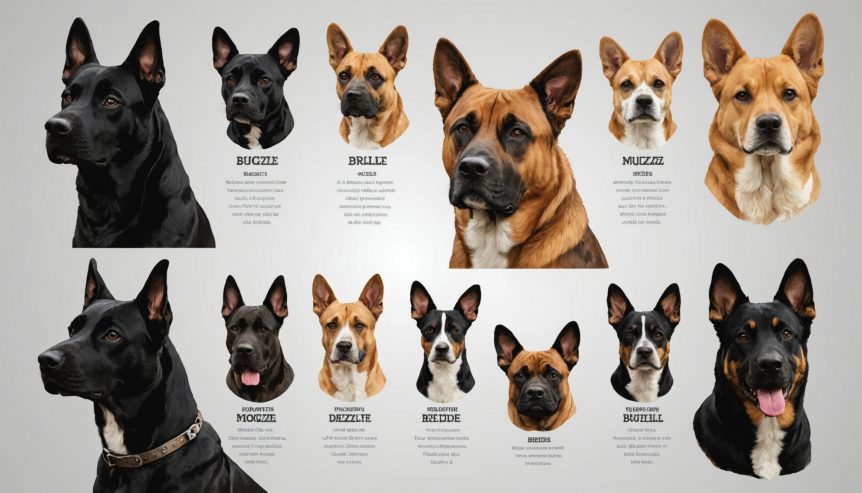 muzzle size charts by breed and head shape