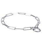 'Sound look' Chrome Plated Fur Saver Dog Collar with 1/9 inch (3 mm) Wire Gauge 'Sound look' Chrome Plated Fur Saver Dog Collar with 1/9 inch (3 mm) Wire Gauge