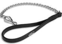 Dog Leash with Black Nylon Braided Handle